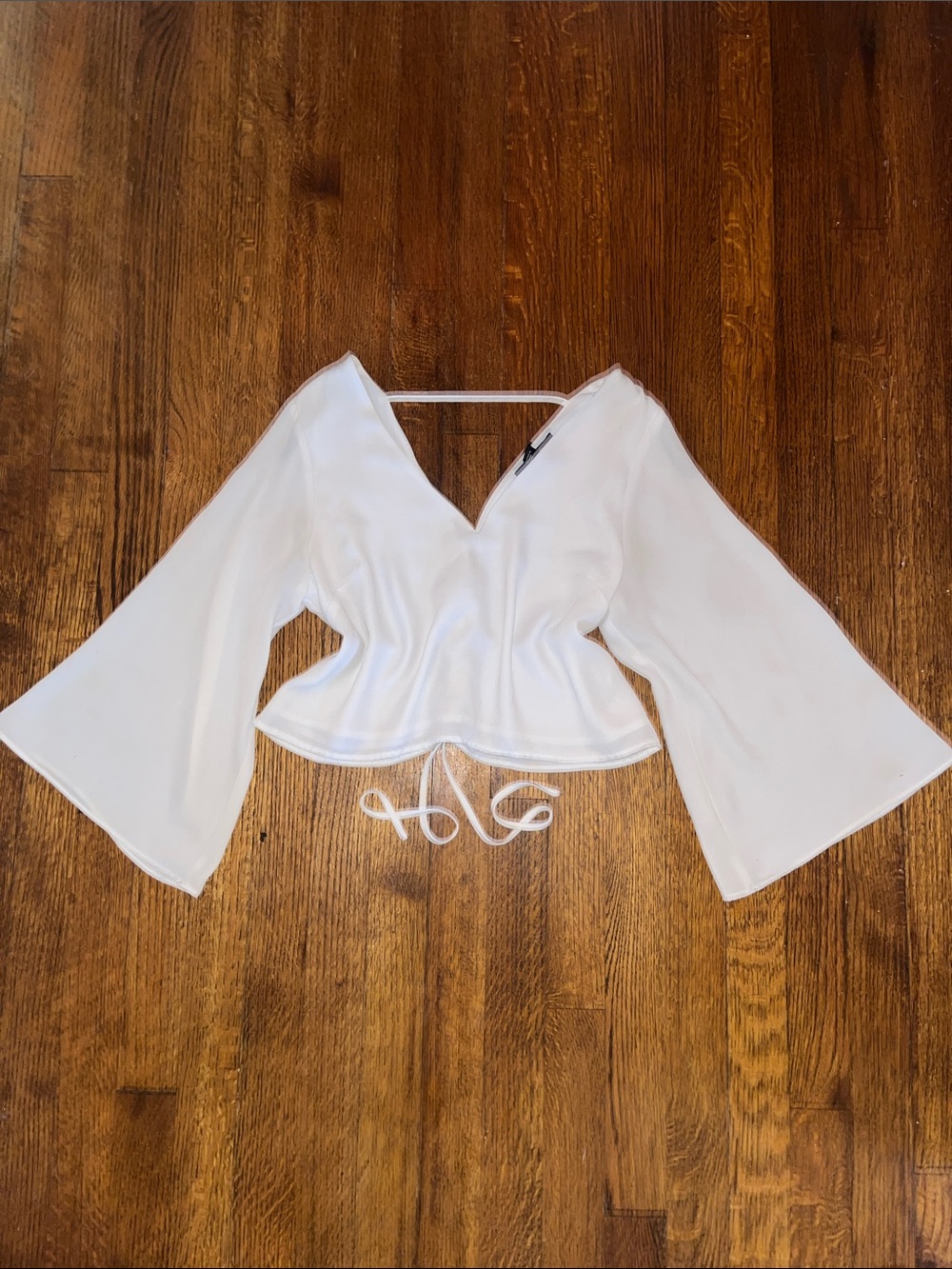 Vintage Forever 21 | White Lace up Whimsical Fairy Top